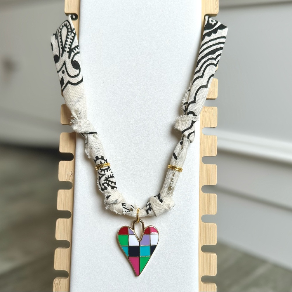 bandana charm necklace